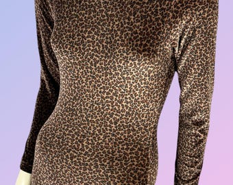 1990s Leopard Print Catsuit by Frederick's of Hollywood - Excellent Condition! - Size 0-2, XS