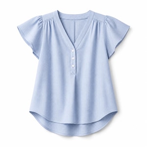 Coastal Breeze Blouse Sewing Pattern PDF, Women's Flutter Sleeve Top Pattern, XS–2XL, Beginner Sewing Download