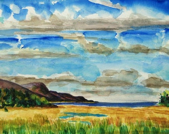 Maine Art, Maine Watercolor Print, Little Cranberry Island, Islesford Maine, MDI, Acadia National Park, limited edition archival print