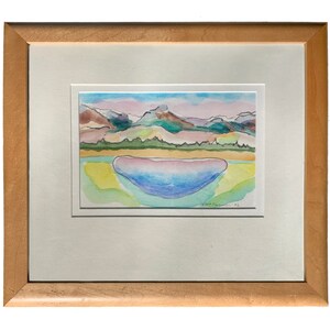 Maine Art, Maine Watercolor, Framed Watercolor, MDI, Acadia National Park,