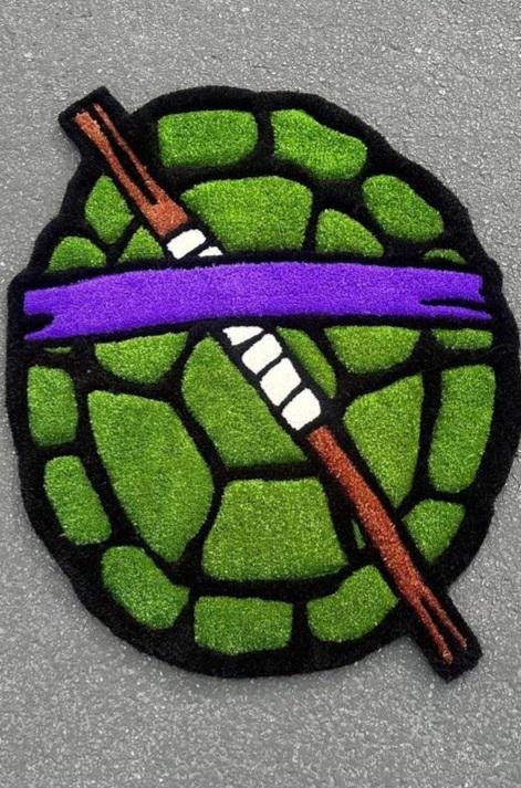 Tortoise Shell Rug Hand Tufted Turtle Shell Rug – Cartoon Inspired Irregular Shape Area ...