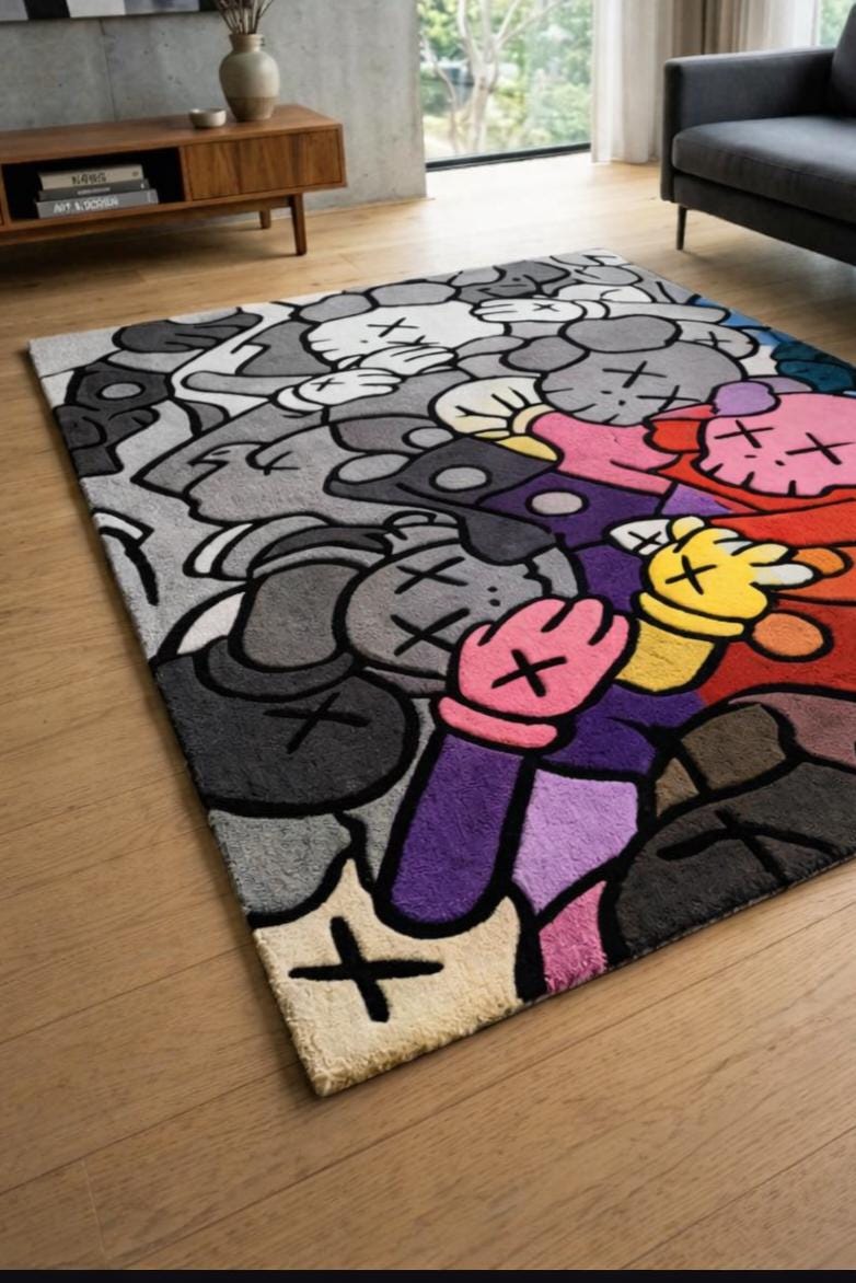 Esty Rugs Characters Handmade Graffiti Street Art Rug, Custom Tufted Cartoon Character ...