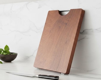 Solid Wood Cutting Board, Large Butcher Block One Piece, No Glue Edge Grain,Heavy Duty Hardwood Kitchen Board, 15.74"L*11.14"W