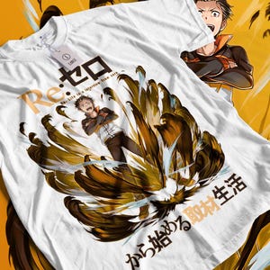 Re:Zero-tröja, Re Zero-t-shirt, Emilia, Ram, Subaru, japansk, Manga, Anime-tröja, Waifu, Kawaii, Streetwear, Unisex