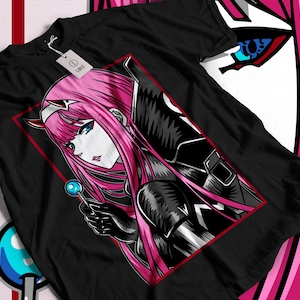 Unisex Darling Waifu Material Anime T-Shirt, Zero Two Anime Woman Shirt