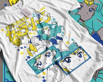 Sailor Moon Anime T-Shirt, Manga Style Streetwear, Retro Unisex Cotton Tee