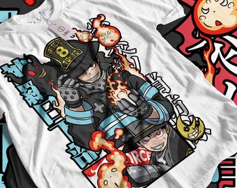 Shinra Anime T-shirt Unisex, Fire Force Anime Manga Shirt, Anime Shirt, Anime Lover Shirt, Graphic Anime Tee, Manga Shirt, Japanese Shirt