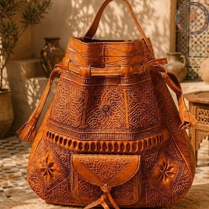 Moroccan leather bag - Etsy 日本