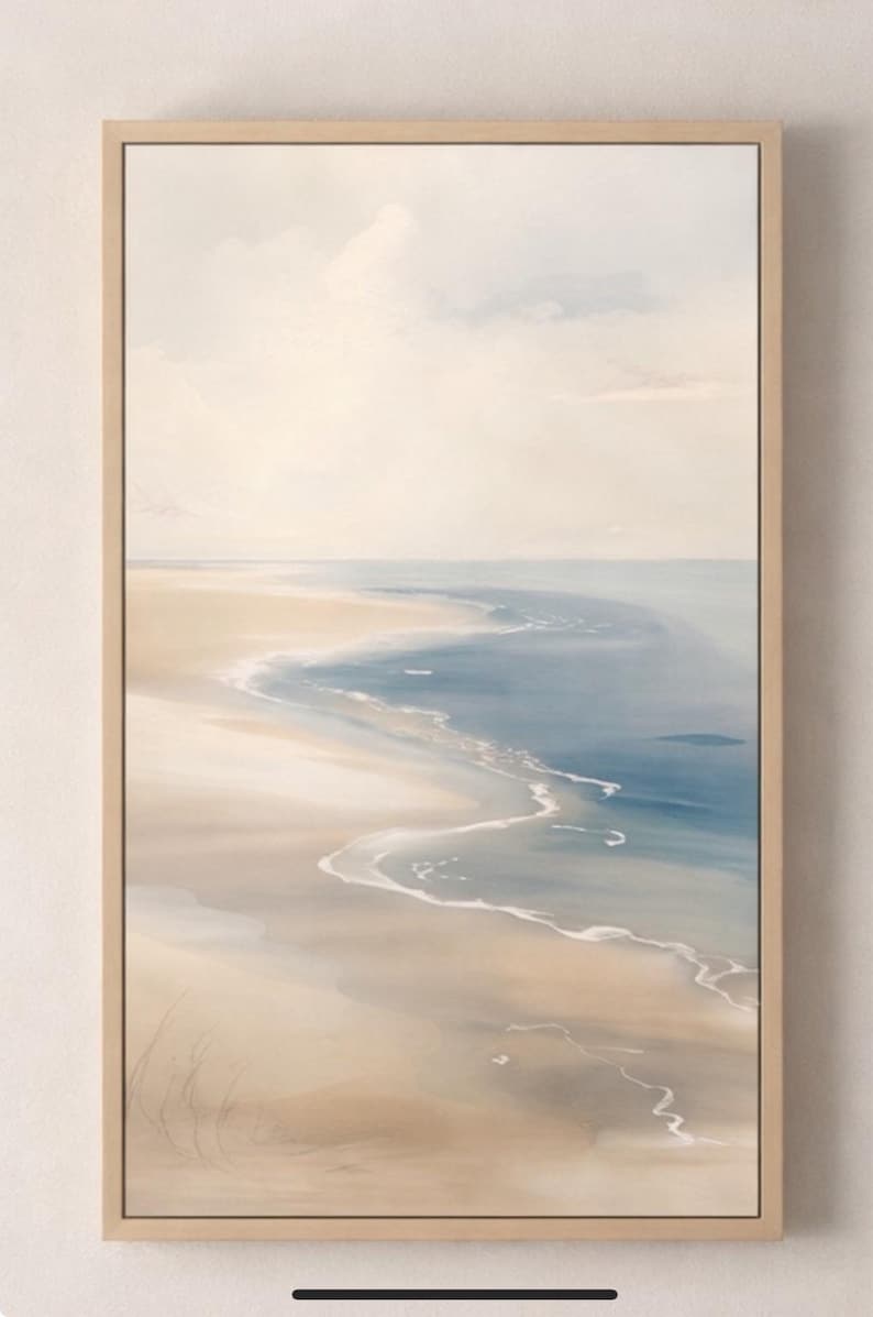 Minimalist Coastal Wall Art Printable | Neutral Beach Landscape Art ...