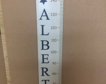 Personalised Wall Ruler , Growth Chart 50cm - 150cm, 3mm MDF, Painted White Perfect for kids