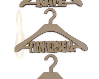 MDF Wooden Personalised Clothes Hangers Children