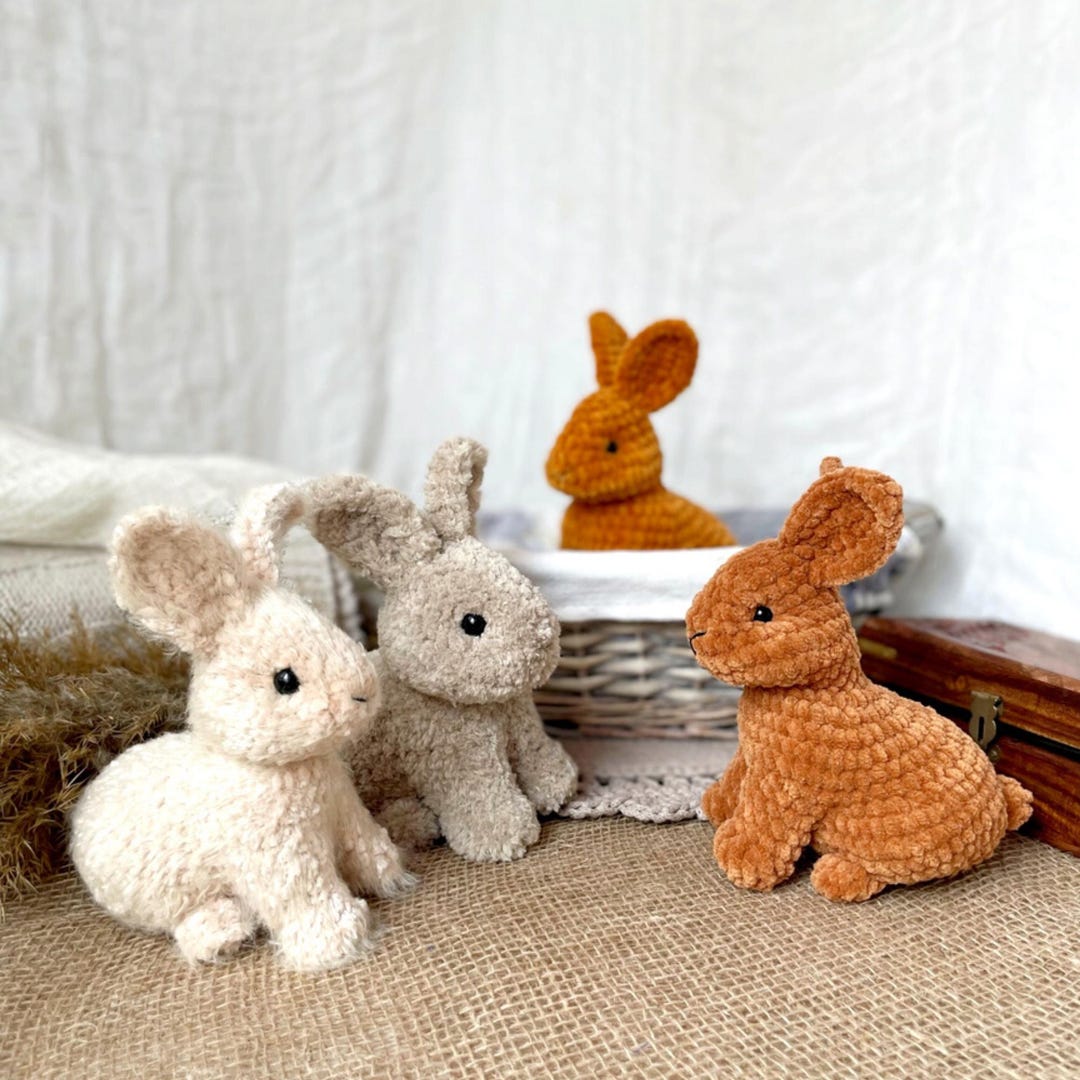 Mini Rabbit Crochet Pattern Crochet Bunny Pattern | Mini Baby Amigurumi, Plush or Fluffy (PDF ...