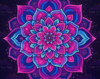 Primordial Pulse - Colorful Mandala Art Print