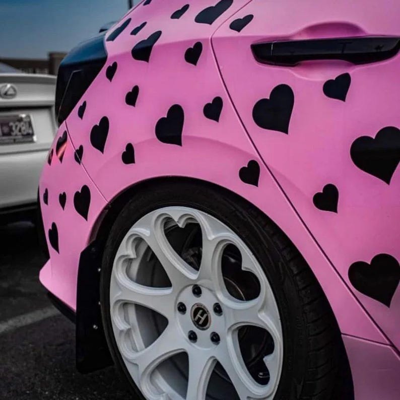 Heart Car Sticker Pack Vinly Decal Window Bumper Sticker (all Colours ...