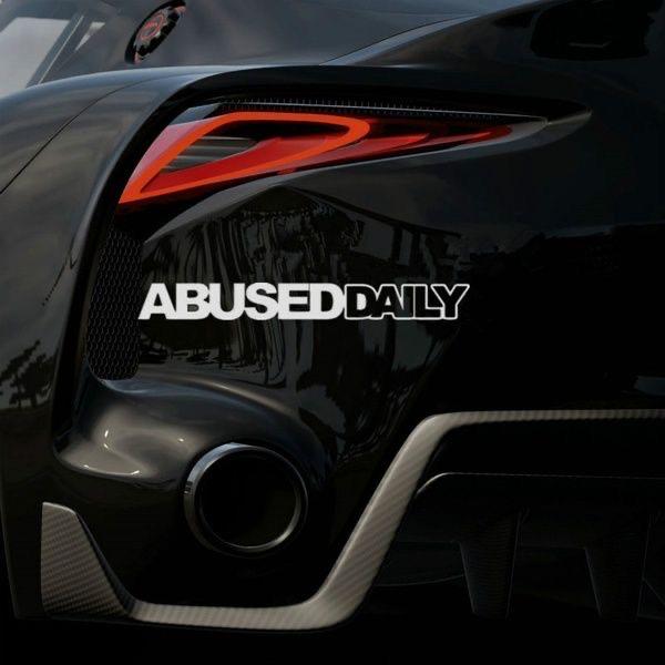 Abused Daily Car Sticker Vinly Decal Window Bumper Sticker (all Colours ...