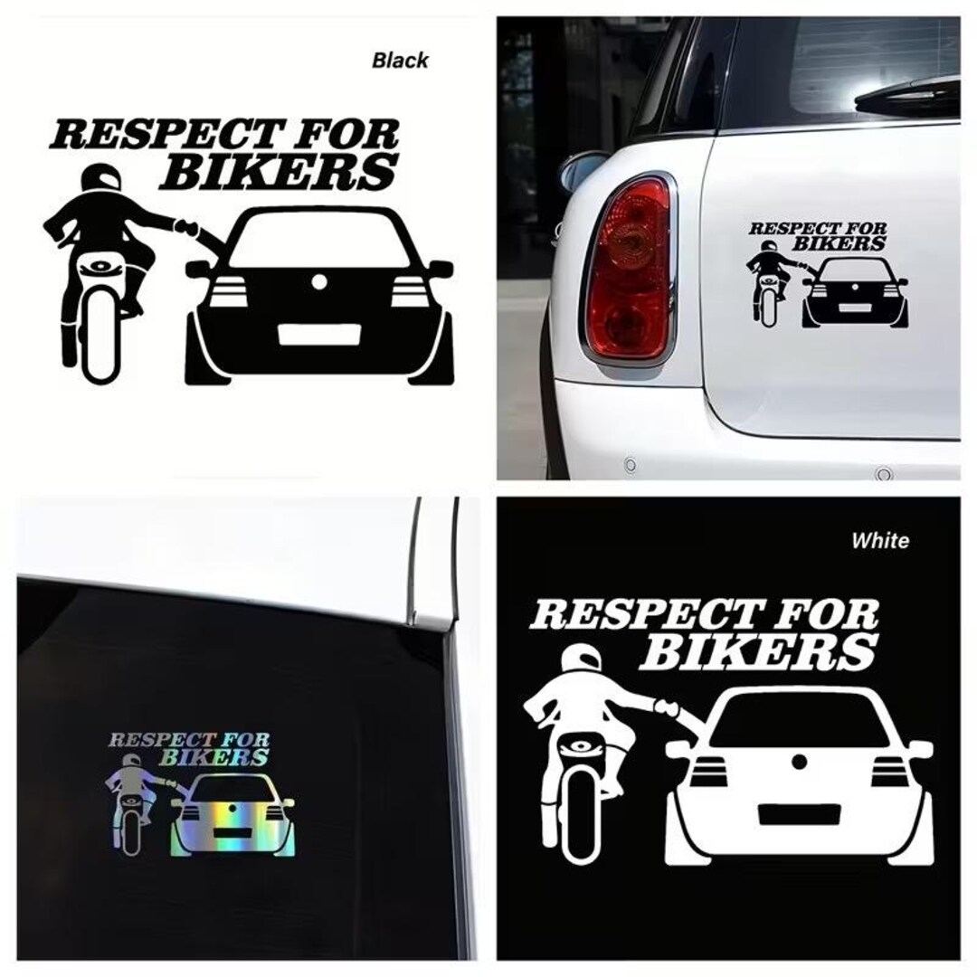 Respect Rider Sticker Respect for Bikers Car Sticker Vinly Decal Window Bumper Sticker (all ...