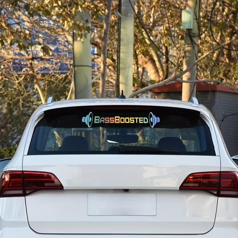 Boosted Rear Window Sticker Bass Boosted Car Sticker Vinly Decal Window Bumper Sticker (all Colours ...