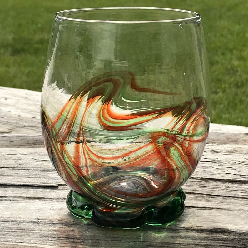 Hand Blown Glass Cup Etsy