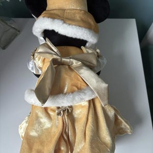 Peluche vintage de Minnie Mouse de Disney, estilo victoriano navideño, 40 cm de alto. imagen 4