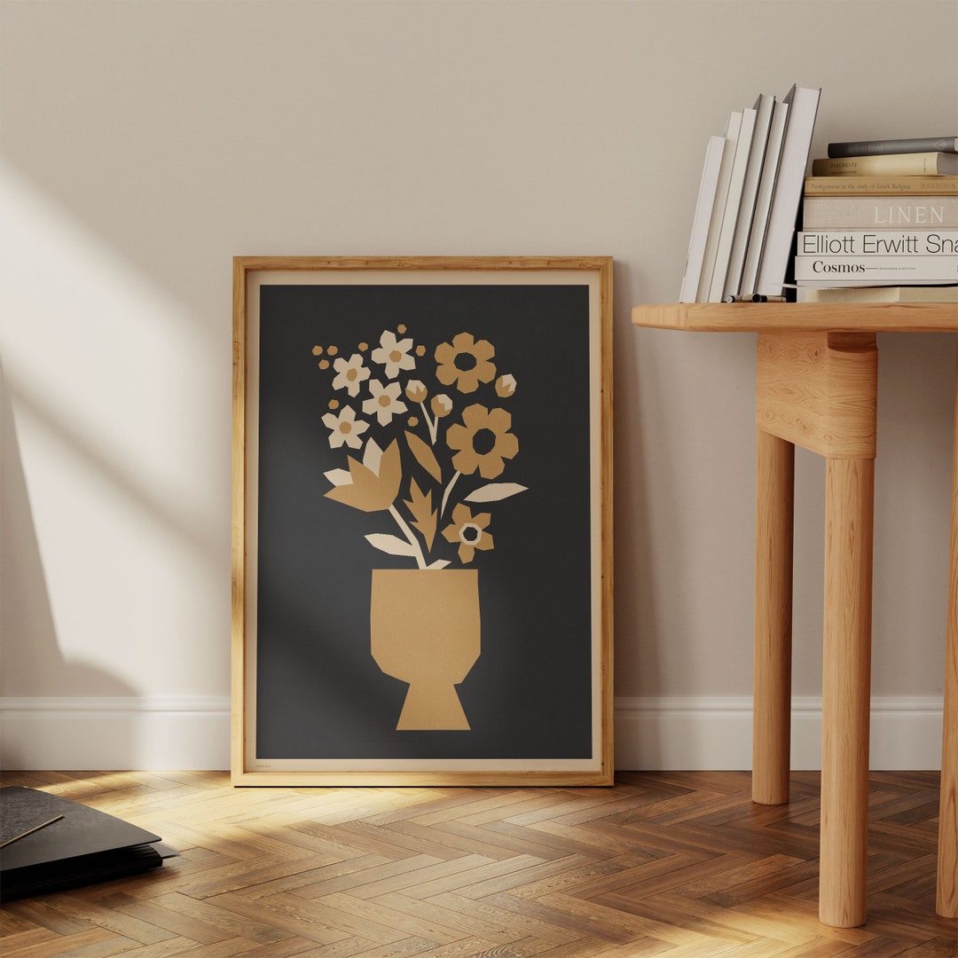 Mid Century Modern Flower Print: Retro Floral Wall Art - Etsy