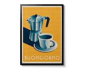 Buongiorno 39 Good Morning 39 Coffee Print, Art Print, A2 A3