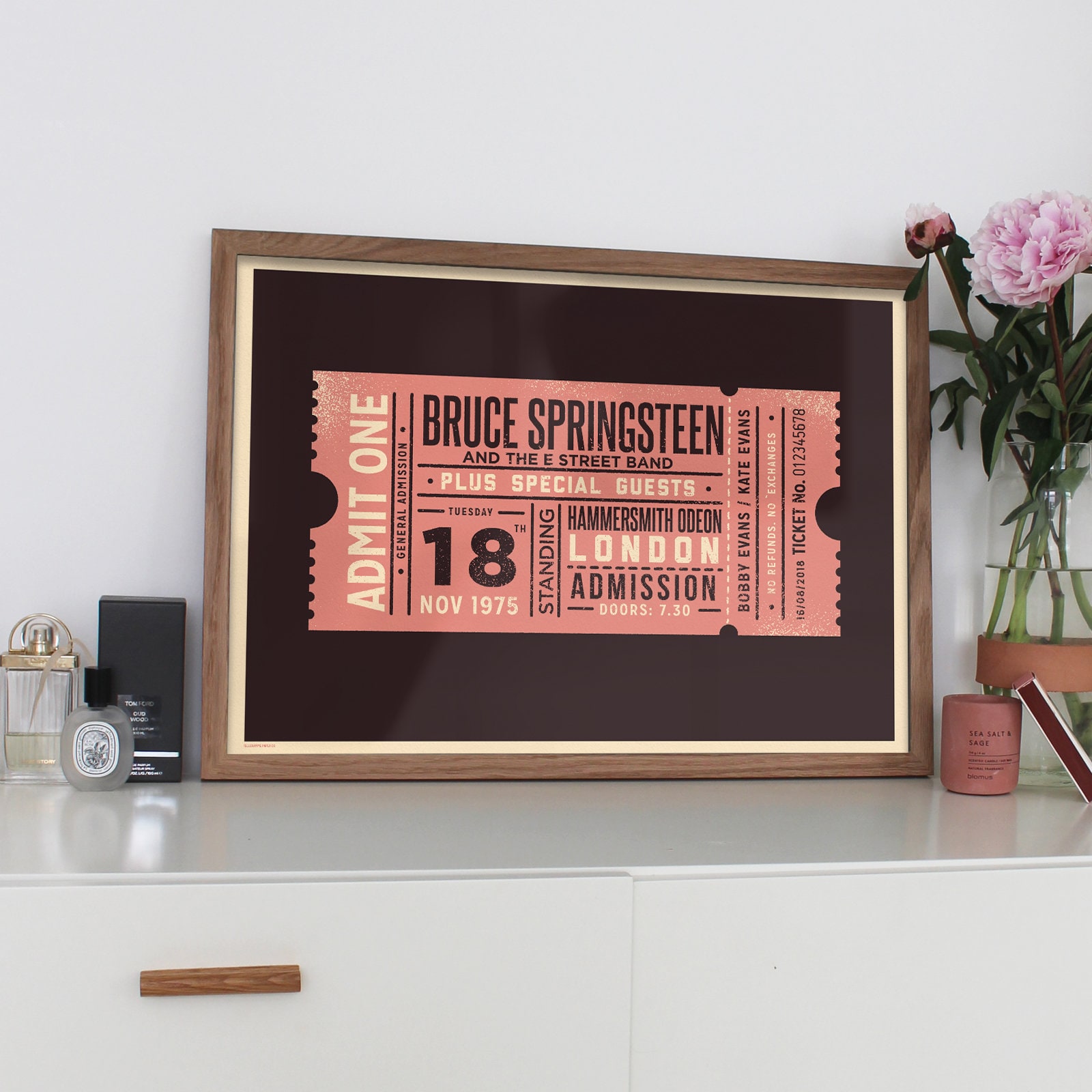 Gig Ticket Event Ticket Personalised Print Customised A3 A2 Size - Etsy