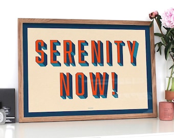 Serenity Now Seinfeld Fan Print Poster George Constanza