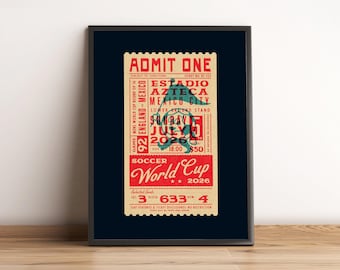 World Cup 2026 England vs Mexico Match Art Print A3 A2