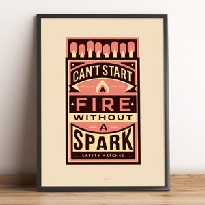 Dancing in the Dark Bruce Springsteen testo scatola di fiammiferi vintage Stampa artistica tipografica
