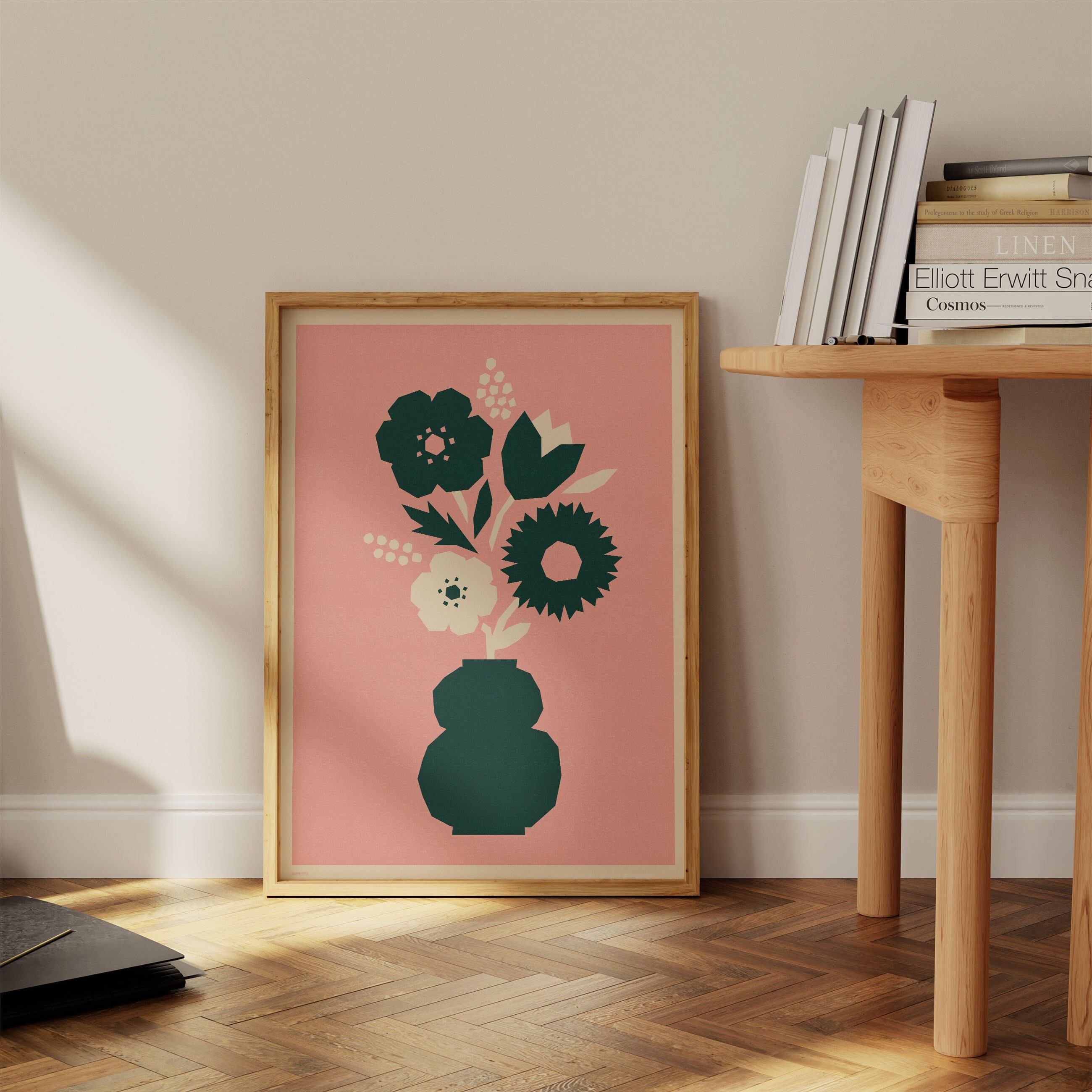 Mid Century Modern Flower Print: Retro Floral Wall Art - Etsy