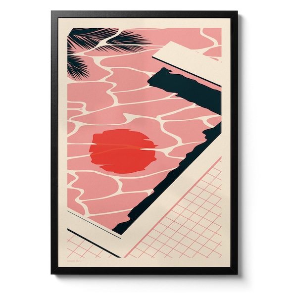 Endless Summer Pool Art Print, A2 A3