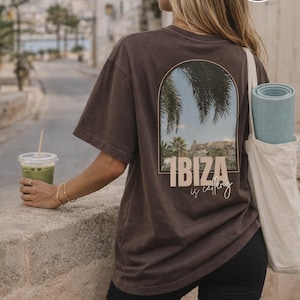 Ibiza Is Calling with backprint Comfort Colors T-shirt, Ibiza shirt, Ibiza vacation present, Ibiza travel shirt, Summer Girls Trip-T-shirt