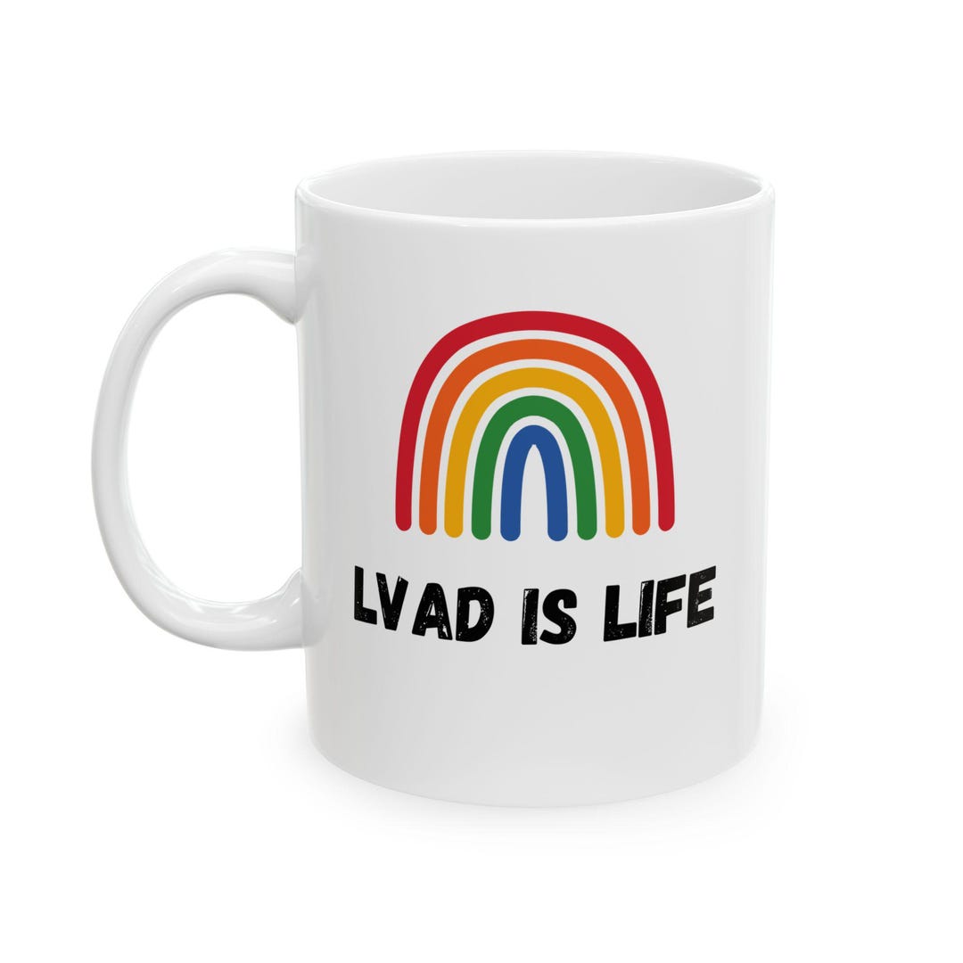 LVAD is Life Mug - Rainbow Heart, Cardiac Surgery Gift - Etsy