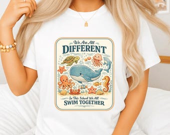 DoWe All Swim Together SVG: Ocean Animal Classroom Unity png\SVG Teacher Back To School png Underwater Turtle Theme (DigitalDownload)wnload)