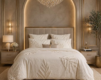 3 Pcs Luxury tufted Duvet Cover, Boho Bedding Set, Comforter Cover With Pillow