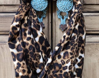 Leopard Jersey Knit Infinity Scarf, Toddler, Child, Teen, Adult