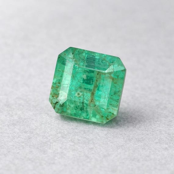 Chitral Emerald – Octagon Cut Pakistani Emerald with Natural Jardin