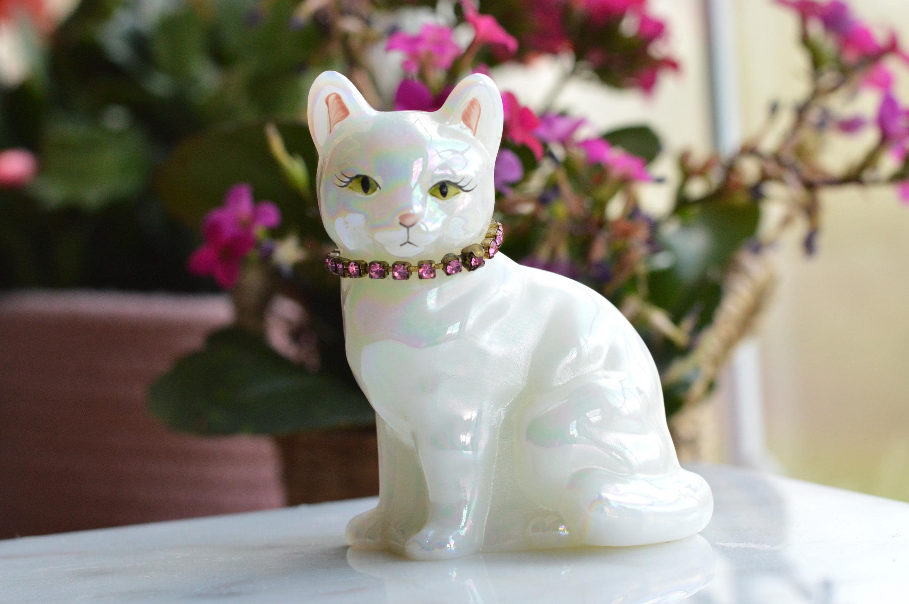 Fenton Pink Cat - Etsy