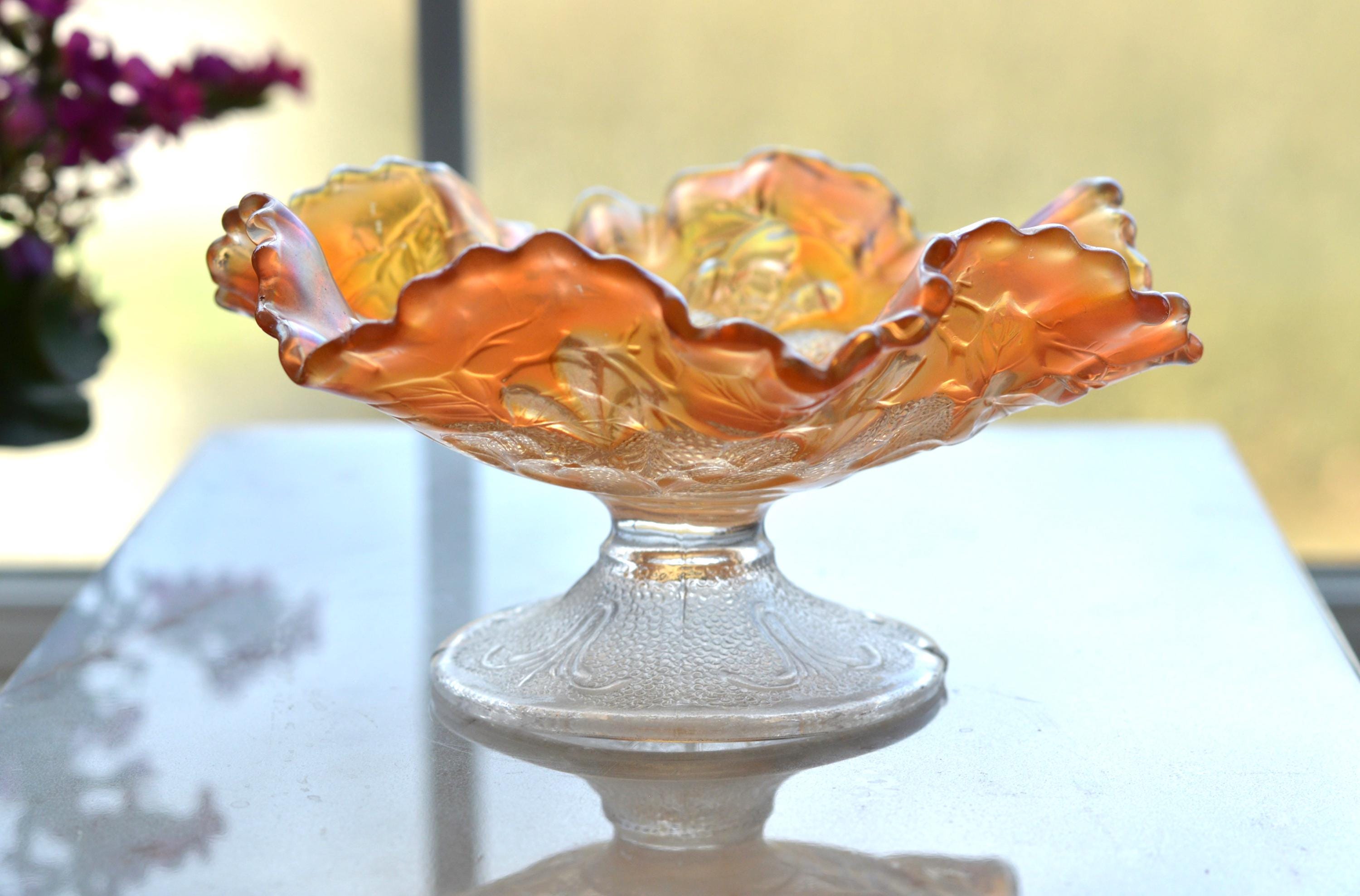 Fenton Carnival Glass Marigold Vase - Etsy
