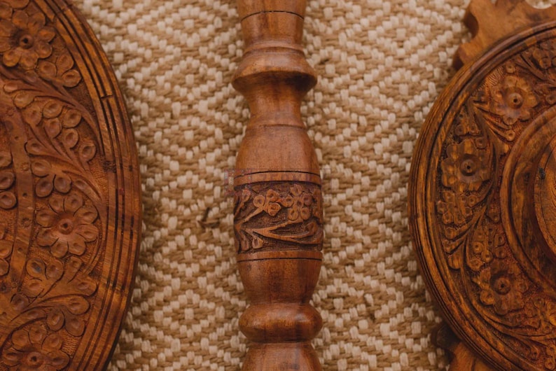Moroccan Transformer Table: Hand-carved Wood Accent Pedestal - - Etsy