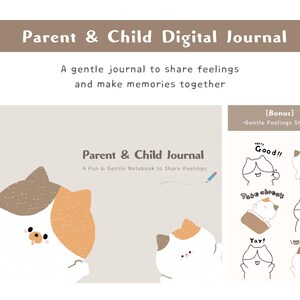以下が含まれることがあります： 「Parent & Child Journal」というデジタルジャーナル。猫のイラストが特徴で、感情を共有し、思い出を作るように設計されています。猫のイラストとフレーズが描かれたボーナスステッカーも含まれています。