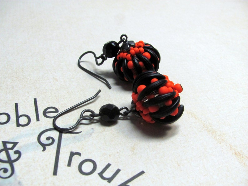 Pumpkin Jewelry Halloween Jewelry Pumpkin Earrings Holidays Halloween Earrings Bead Woven Pumpkin Earrings Beaded Pumpkin Earrings