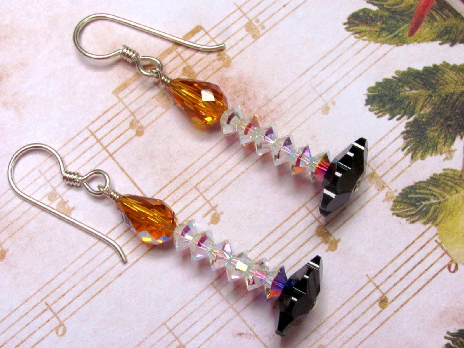 Christmas Candle Earrings Candle Earrings Christmas Etsy