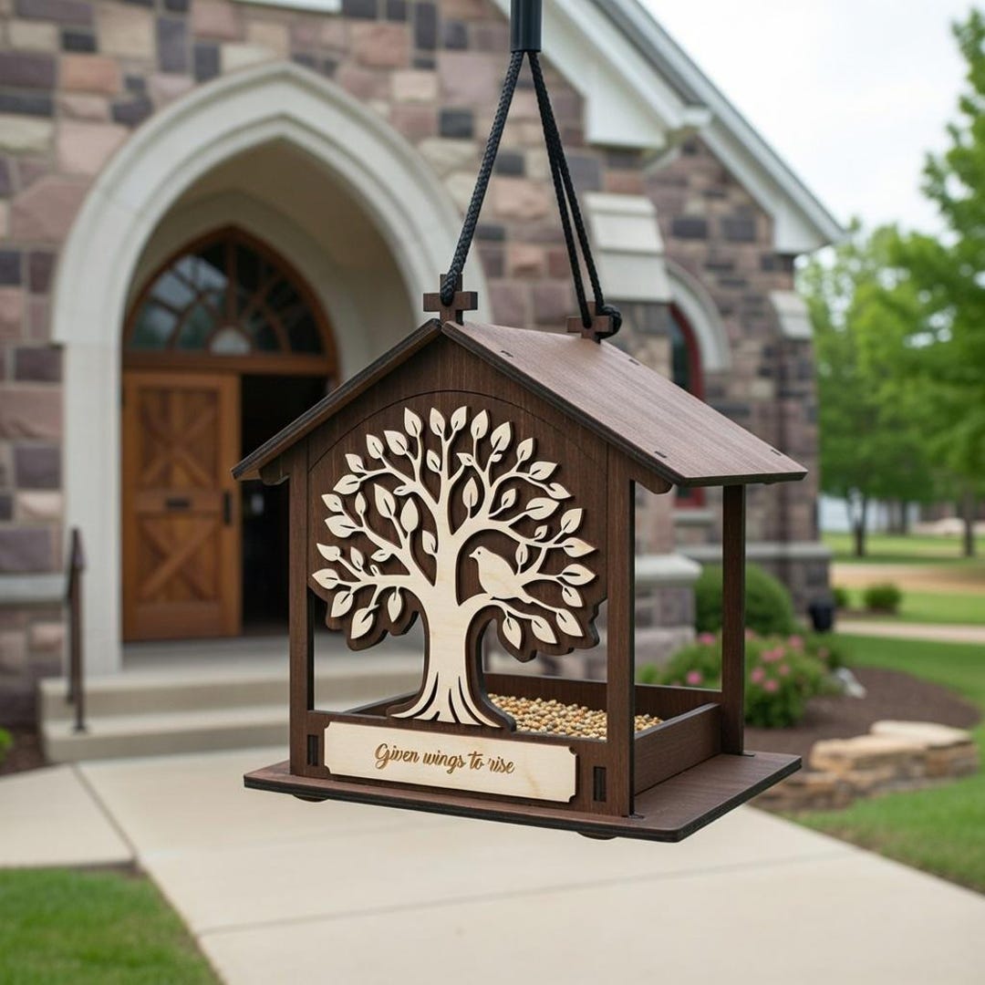 Memory Bird Memorial Bird Feeder Personalized, Custom Engraved Sympathy Bird Feeder ...