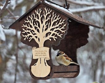 Comedero para pájaros conmemorativo para un ser querido, regalo de condolencias, comedero para pájaros en memoria de un ser querido, regalo de duelo, jardín del recuerdo, pérdida de mamá y papá