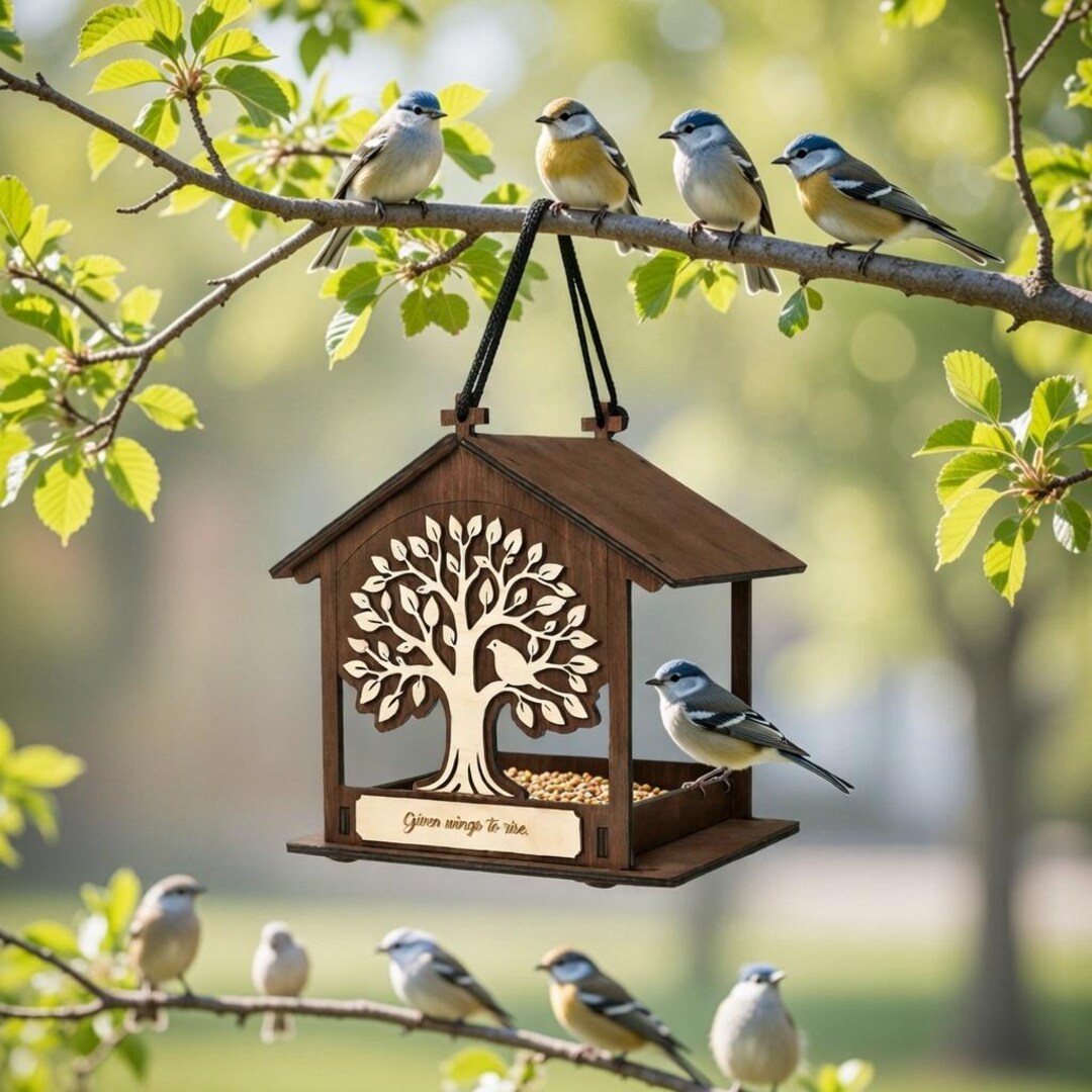 Memory Bird In Loving Memory Bird Feeder, Custom Memorial Garden Gift, Sympathy ...