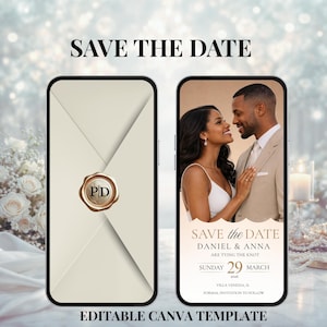 Animated Save the Date Video | Editable Wedding Invitation (Digital Download)