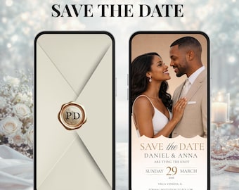 Animated Save the Date Video | Editable Wedding Invitation (Digital Download)