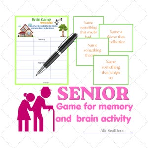 Senior Brain Games Bundle – Cognitive activities for adults, Memory boosting activities,  Dementia group games (PDF)