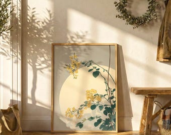 Poster botanico giapponese / Decorazione murale neutra